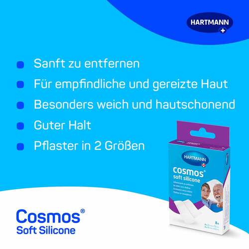Cosmos soft silicone Pflasterstrips 2 Gr&ouml;&szlig;en - 2
