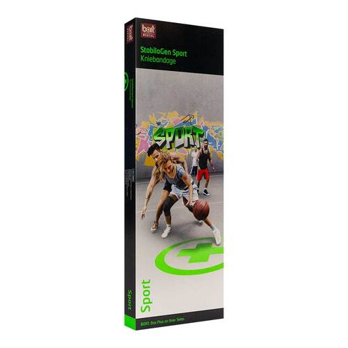 Bort Stabilogen Sport Kniebandage Gr&ouml;&szlig;e 4 + schwarz /  gr&uuml;n - 1