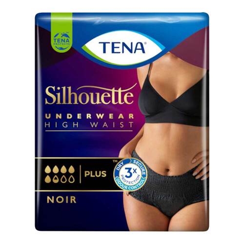 TENA SILHOUETTE plus M noir Inkontinenz Pants - 1