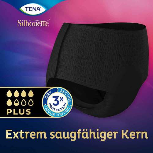 TENA SILHOUETTE plus M noir Inkontinenz Pants - 2
