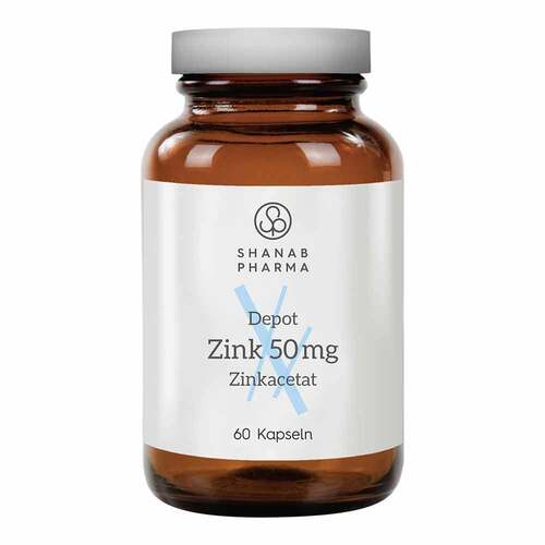 Zink 50 mg Zinkacetat depot Kapseln Shanab - 1