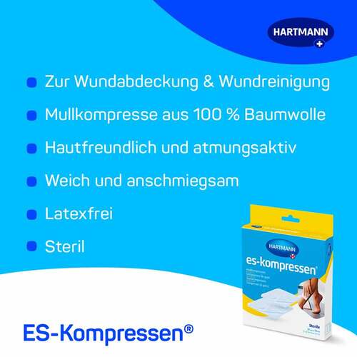 ES-Kompressen steril 10x10 cm 8fach 17f&auml;dig - 2