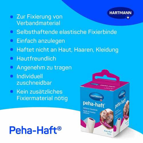 Peha-Haft Fixierbinde latexfrei 6 cmx4 m Otc - 2