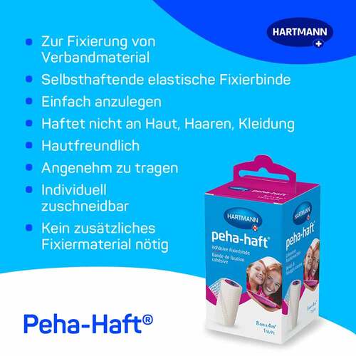 Peha-Haft Fixierbinde latexfrei 8 cmx4 m Otc - 2