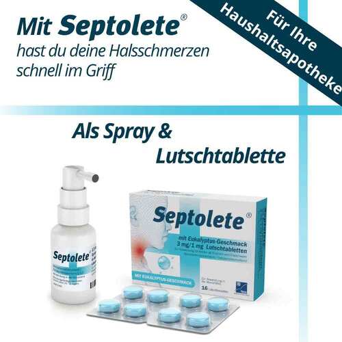 Septolete mit Eukalyptus-Geschmack 3mg / 1mg Lut.-Tab. - 5