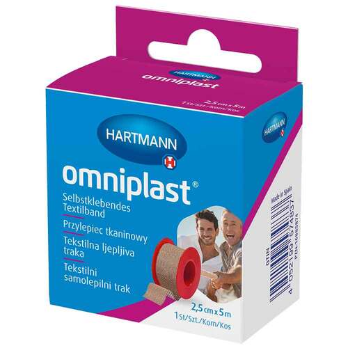 Omniplast Fixierpflaster Textilgew.2,5 cmx5 m Otc - 1