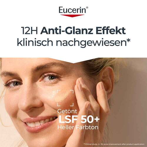 Eucerin Sun Oil Control tinted Creme Lsf 50 + hell - 3