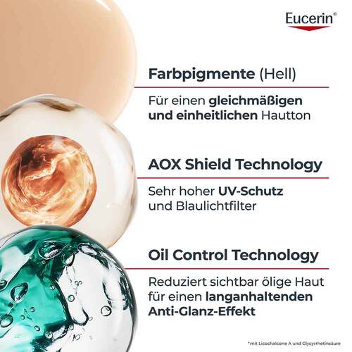 Eucerin Sun Oil Control tinted Creme Lsf 50 + hell - 5