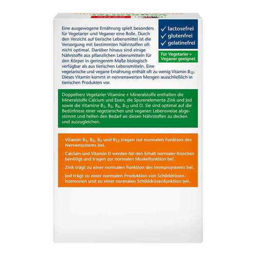 Doppelherz Vegetarier Vitamine + Mineralstoffe aktiv - 4