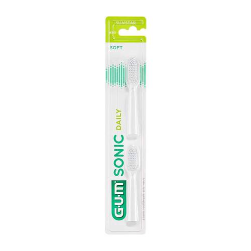 GUM SONIC DAILY Ersatzb&uuml;rstenk&ouml;pfe wei&szlig; - 1