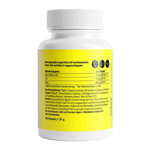 Biotin Komplex 10 mg + Zink+Selen hochdosiert Kapseln  - 2