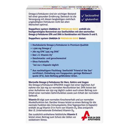 Doppelherz Omega-3 Premium 1500 system Kapseln - 2