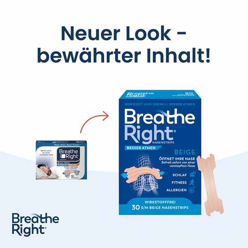 Breathe Right Besser Atmen Nasenpflaster normal beige - 2