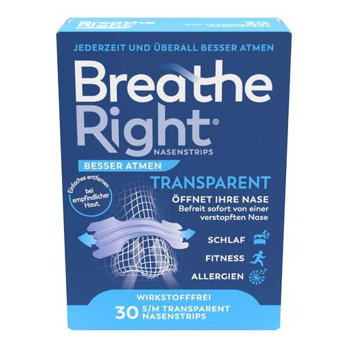 Breathe Right Besser Atmen Nasenpflaster normal transparent  - 1