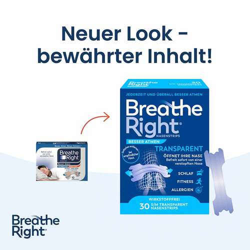 Breathe Right Besser Atmen Nasenpflaster normal transparent  - 2