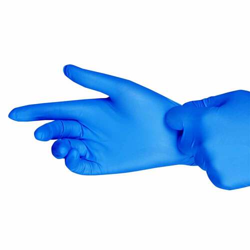 Domotherm Untersuchungshandschuhe Nitril unste.pf L blau - 2