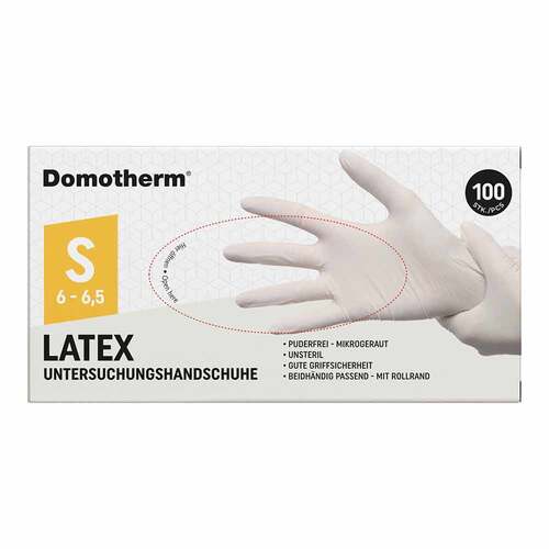 Domotherm Untersuchungshandschuhe Latex unsteril pf S wei&szlig; - 1