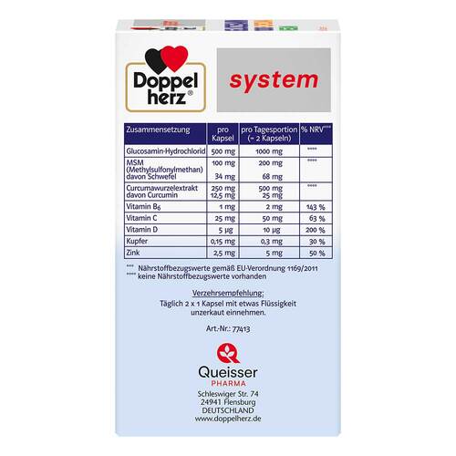 Doppelherz Glucosamin 1000 + Curcuma vegan syst.Kapseln  - 5