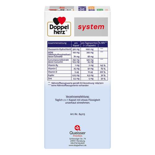 Doppelherz Glucosamin 1000 + Curcuma vegan syst.Kapseln  - 5