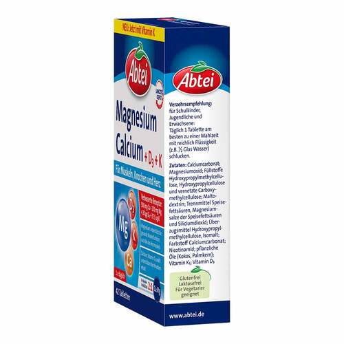 Abtei Magnesium Calcium + D+K Tabletten - 4