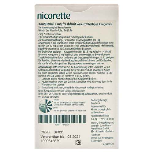 Nicorette Kaugummi 2 mg freshfruit - 4