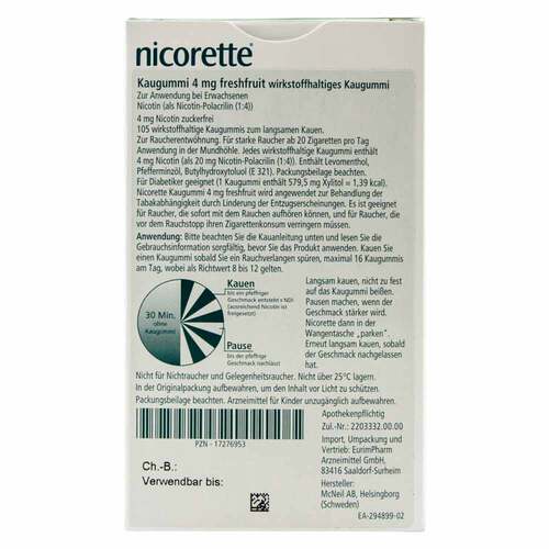 Nicorette Kaugummi 4 mg freshfruit - 2