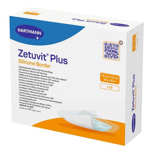 Zetuvit Plus Silicone Border steril 15x15 cm - 1