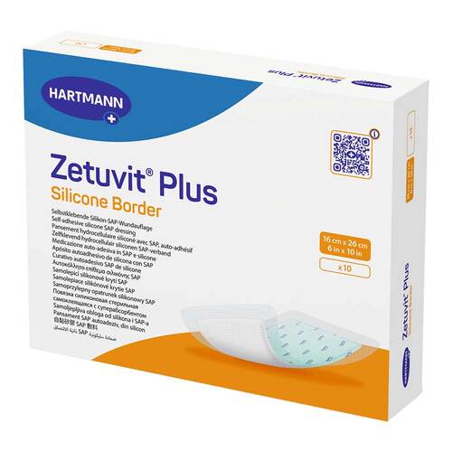 ZETUVIT Plus Silicone Border steril 16x26 cm - 1