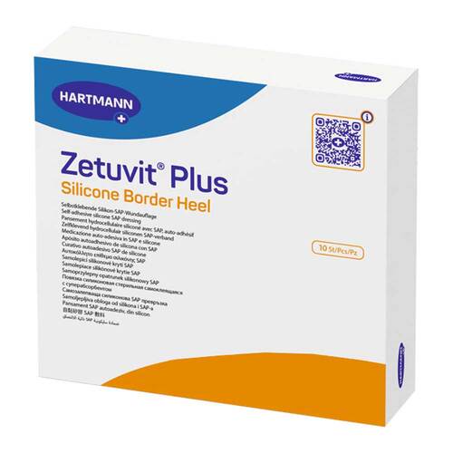 ZETUVIT Plus Silicone Border steril Heel 25x25cm - 1