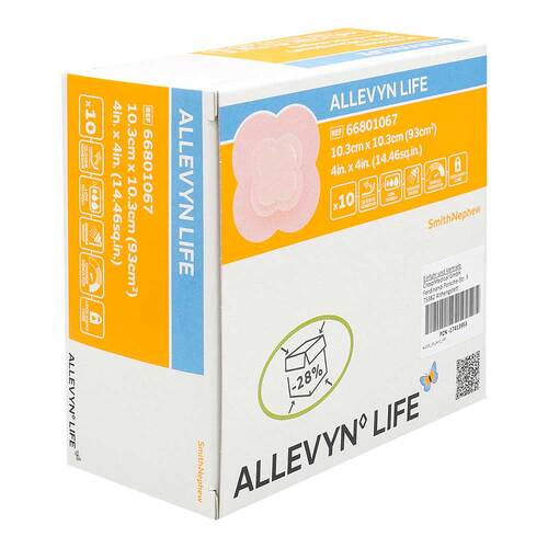 ALLEVYN Life 10,3x10,3 cm Silikonschaumverband - 1