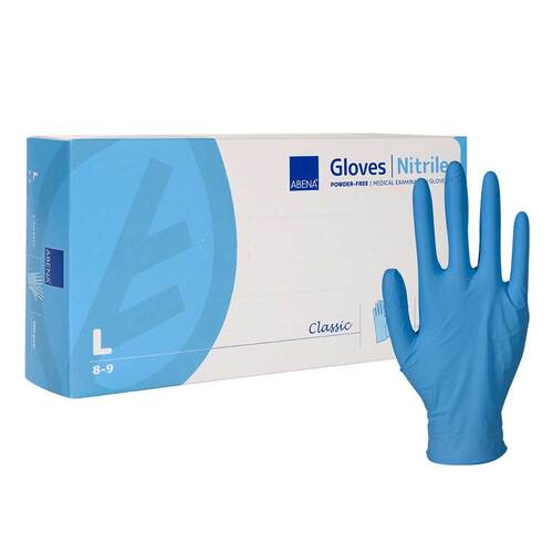 Abena Classic Nitril Untersuchungshandschuhe unste.pf L blau - 1