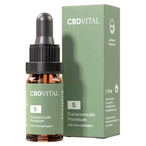 CBD 5% Mundpflege&ouml;l Naturextrakt PREMIUM Tropfen - 1