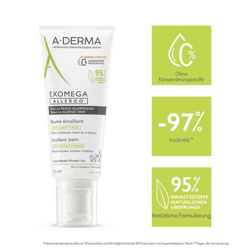 A-DERMA EXOMEGA ALLERGO Balsam r&uuml;ckfettend - 2