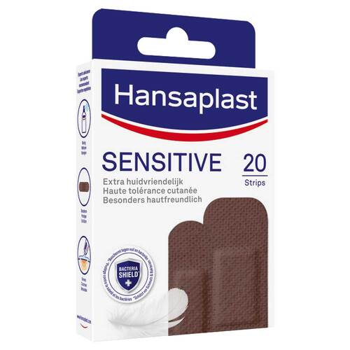 Hansaplast Sensitive Pflasterstrips hautton dark - 1