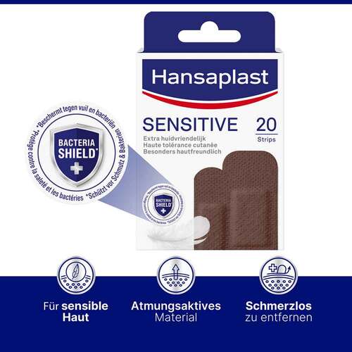 Hansaplast Sensitive Pflasterstrips hautton dark - 2