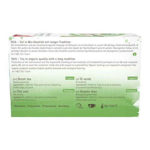H&S Bio Gr&uuml;ner Tee aus Darjeeling Filterbeutel - 2