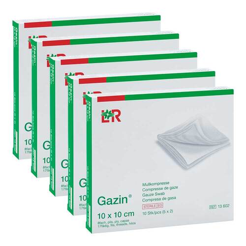 GAZIN Mullkomp.10x10 cm unsteril 8fach Op - 1