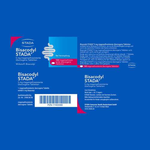 Bisacodyl Stada 5 mg magensaftresistent &uuml;berzog.Tabletten  - 5