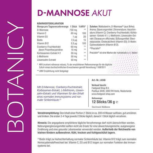 D-Mannose + Cranberry Akut Sticks - 5