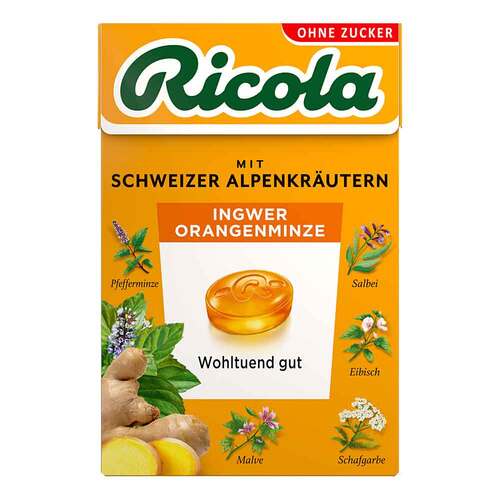 Ricola ohne Z.Box Ingwer Orangenminze Bonbons - 1