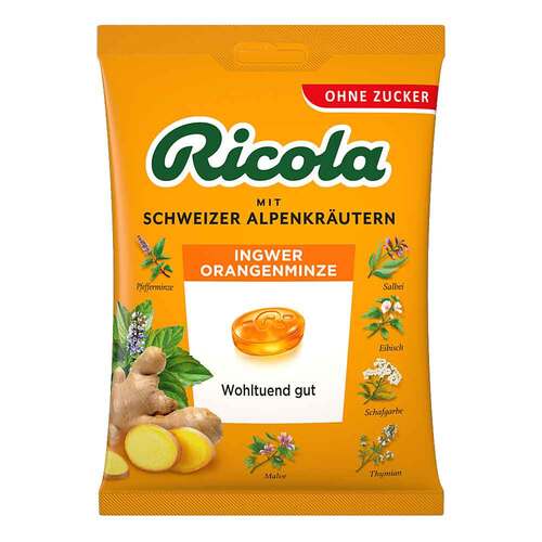 Ricola ohne Z.Beutel Ingwer Orangenminze Bonbons - 1