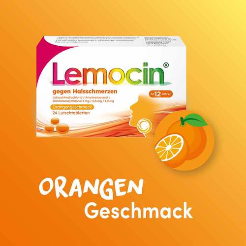 Lemocin gegen Halsschmerzen Orangengeschmack Lut. - 5