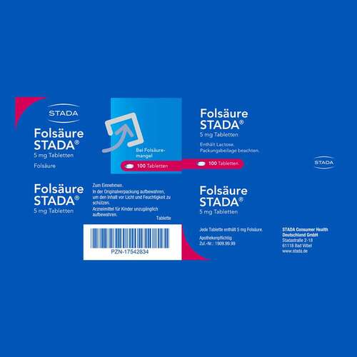Fols&auml;ure Stada 5 mg Tabletten - 5