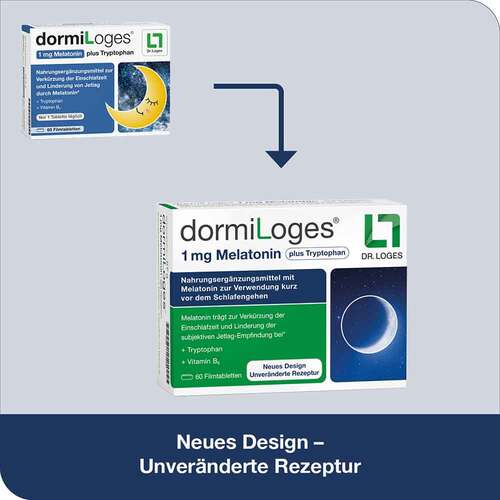 Dormiloges 1 mg Melatonin plus Tryptophan Filmtab. - 2