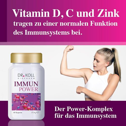 Immun Power Dr.Koll Vitamin C + Vitamin D+Zink Kapseln  - 4