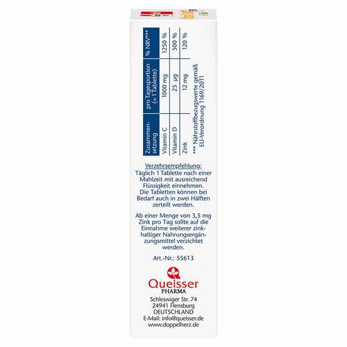 Doppelherz Vitamin C 1000 + D3+Zink Depot Tabletten - 3