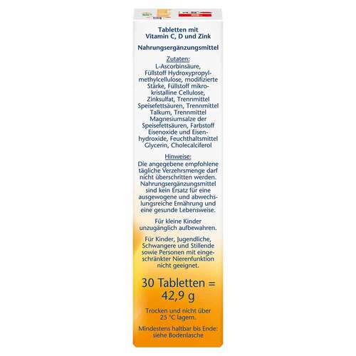 Doppelherz Vitamin C 1000 + D3+Zink Depot Tabletten - 4