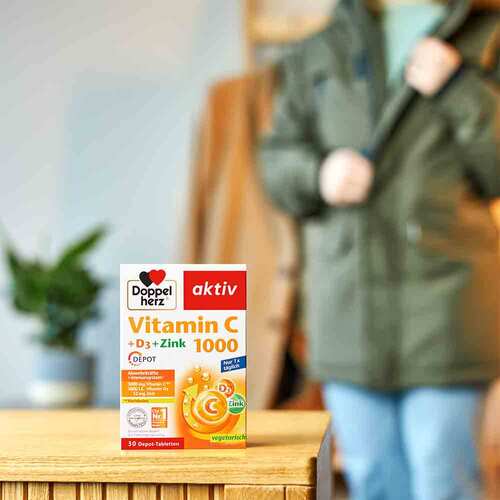 Doppelherz Vitamin C 1000 + D3+Zink Depot Tabletten - 5