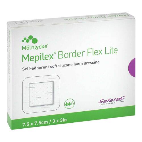 MEPILEX Border Flex Lite Schaumverband 7,5x7,5 cm - 1
