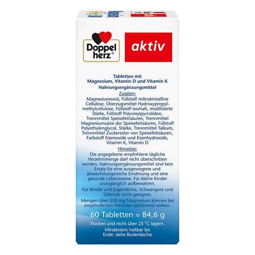 Doppelherz Magnesium 500 + D3+K2 Depot Tabletten - 4
